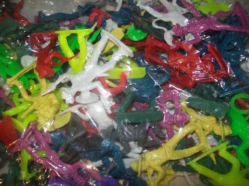Gcg Lote 100 Vaqueros Retro De 6 A 7 Centimetros Plastico