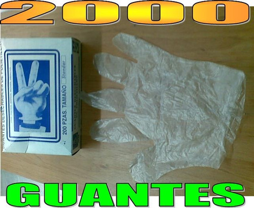 2,000 Guantes Desechables Polipapel  P/ Repostería Chocolate