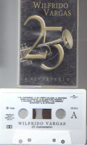 Audio Cassette Wilfrido Vargas 25 Aniversario