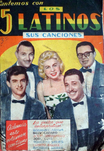 Libro Doble Trio Los Panchos Y Los 5 Latinos 1960