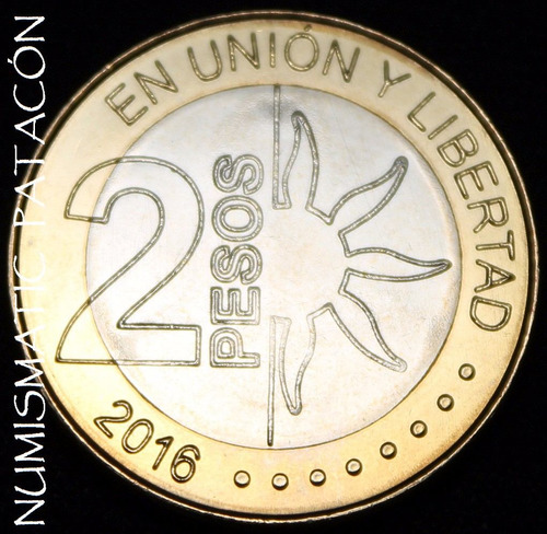 Moneda Bicentenario Argentina 2 Pesos 2016 - Sin Circular