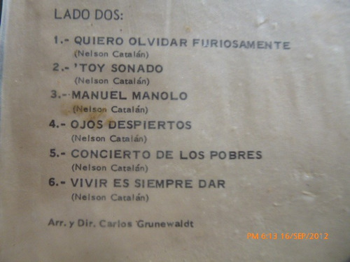 Vinilo Lp De Los Dos Ganador De Festival De Valdivia (u239