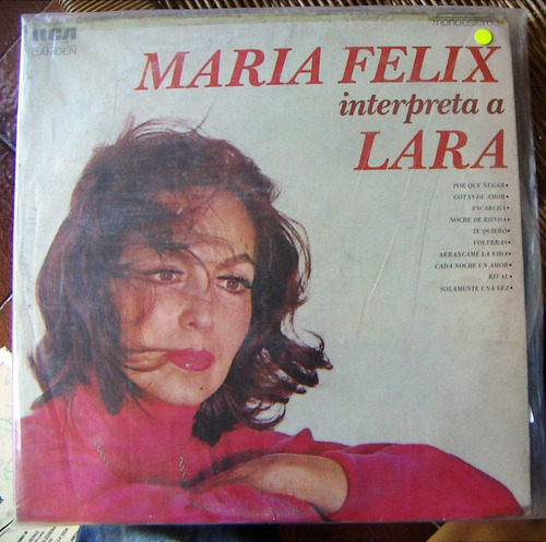 Bolero, María Félix Interpreta A Lara, Lp 12´, Hwo.
