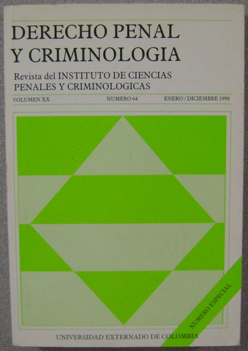 Derecho Penal Y Criminologia - Universidad Externado Colombi