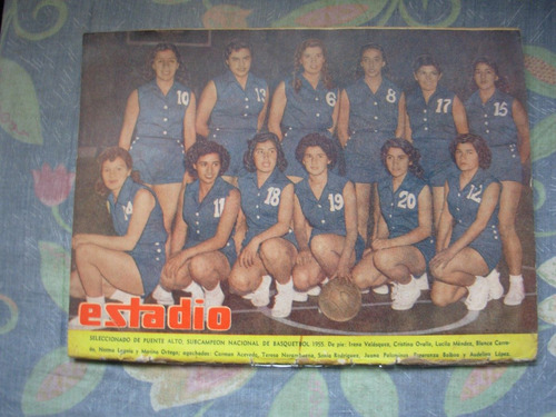 Estadio Nº 658 23 Dic 1955 Selec Basquetbol Puente Alto