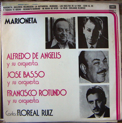 Tango, Alfredo De Angelis, Jose Basso, Lp 12', Css