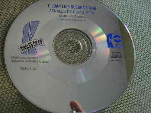 Cd Juan Luis Guerra Single Señales De Humo