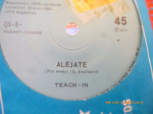 Vinilo Single De Teach - In   Alejate  ( H80