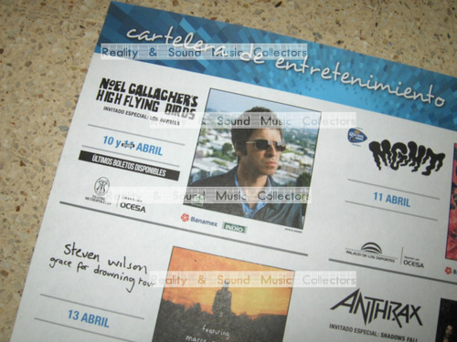 Noel Gallagher Poster Entretenimiento Ocesa De Coleccion (Usado)
