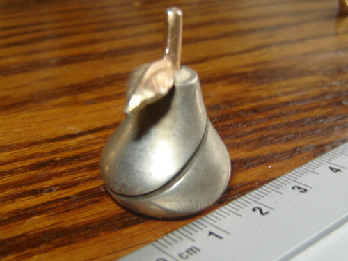 Miniatura Pera Presentador D Mesa Cena Bronce Solido Francia (Usado)