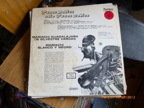 Vinilo De Lp Pasos Dobles Marichi Guadalajara (u658