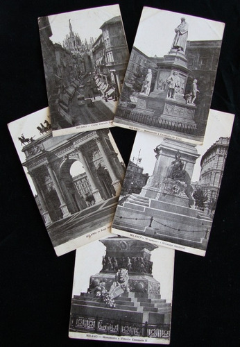 Antiguas Postales De 1900 - Milano , Italia -c/u $ 2.000.-