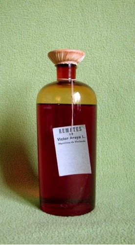 Antigua Botella Famaceutica  Con Sello Cabritilla Y Lacre