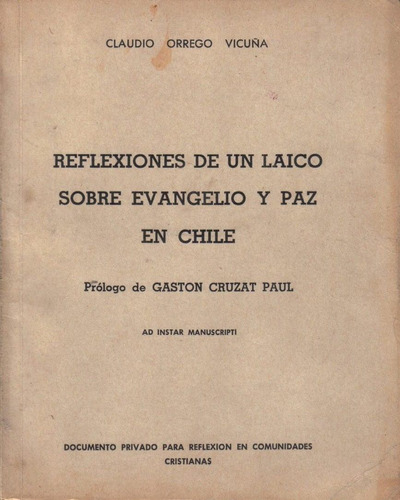 Reflexiones De Un Laico Sobre Evangelio Paz En Chile Orrego