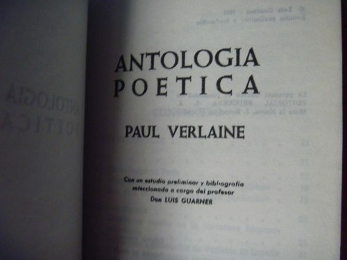 Paul Verlaine, Antología Poética, Bruguera, Barcelona, 1972