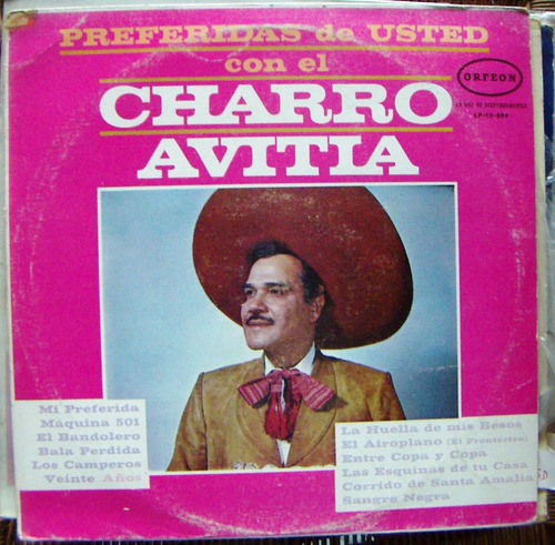 Bolero, Charro Avitia, Lp 12´, Hecho En México, Idd.