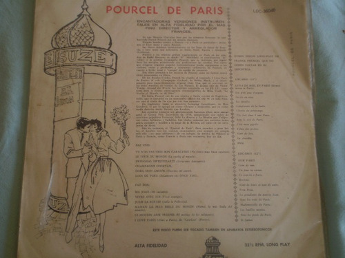 Vinilo Lp De Franck Pourcel De Paris (xx571 (Usado)