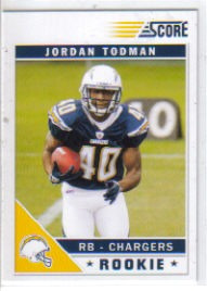 2011 Score #350a Jordan Todman Rc#{(running Forward)