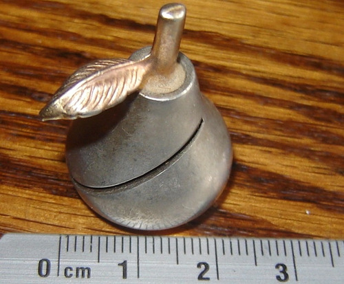 Miniatura Pera Presentador D Mesa Cena Bronce Solido Francia (Usado)