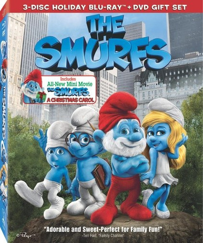 Película Blu-ray + Dvd Original Smurfs Los Pitufos Slipcover