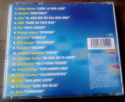Super Exitos 2000 Shakira, Alan, Mercurio Fey Arjona Cd (Usado)