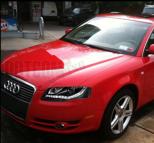 Audi A4 2005 - 2008 Juego De Faros Con Ojo De Angel Negros