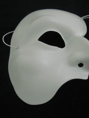Mascara Meia Face Branca Carnaval Haloween Festas Disfarce