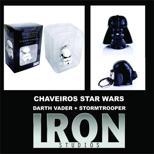 Chaveiro Star Wars Stormtrooper + Darth Vader- Iron Studios