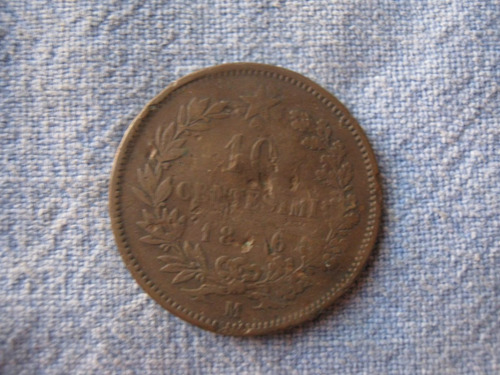 Imagen 1 de 2 de Italia 10 Centesimi 1866