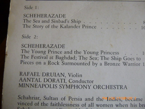 Vinilo De Lp Scheherazade (u738
