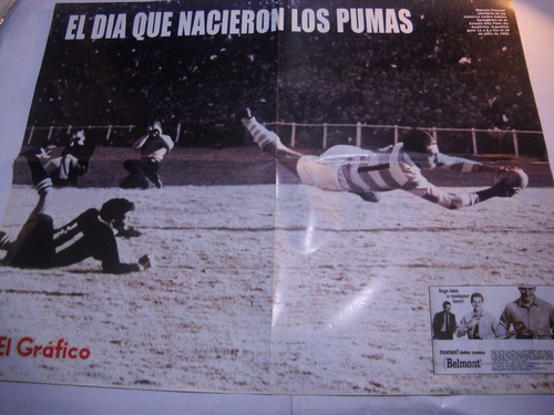 Poster Los Pumas Rugby Debut 1965 El Grafico