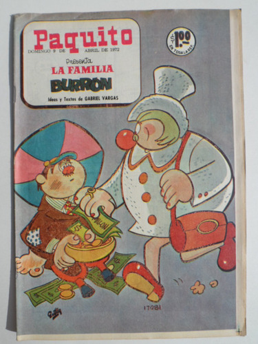 1972 La Familia Burron #17081 Paquito Gabriel Vargas Comic