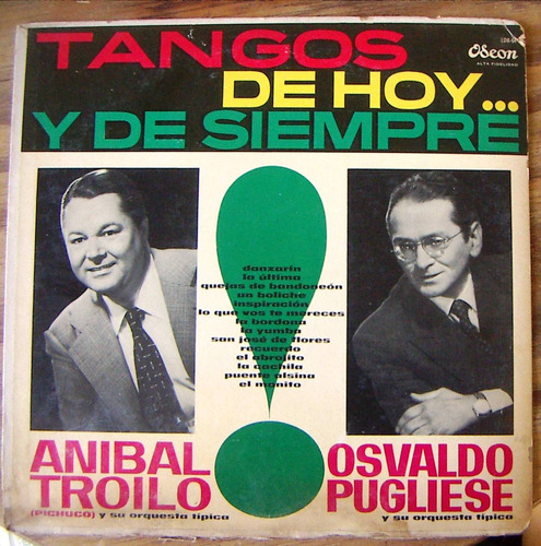 Tango, Anibal Troilo, Osvaldo Pugliese, Lp 12´, Css