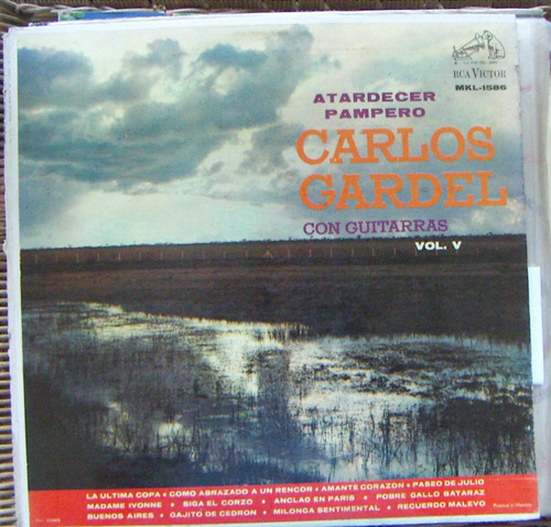 Tango, Carlos Gardel ( Atardecer Pampero Vol.5), Lp 12´, Css