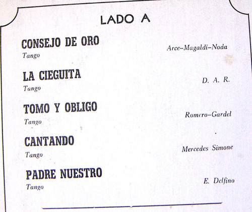 Tango, Trio Argentino ( Consejo De Oro ), Lp 12´, Css (Usado)
