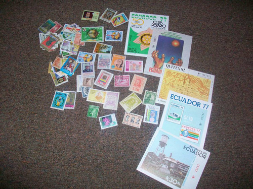 Imagen 1 de 2 de Ecuador, Antiguas Estampillas 65 Unidades + 5 Souvenirs