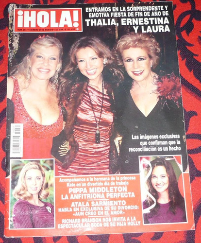 Thalia Revista Hola Ernestina Y Laura 18 Enero 2012