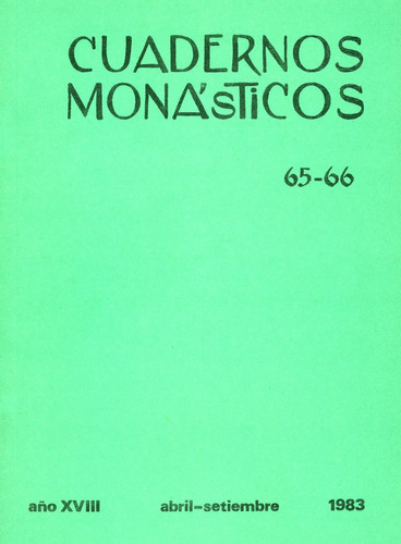 Cuadernos Monásticos Nº 65-66 - Enero-marzo 1983.