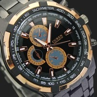 Moda Ouro Dial Quartz Relógios Analógicos Nc03