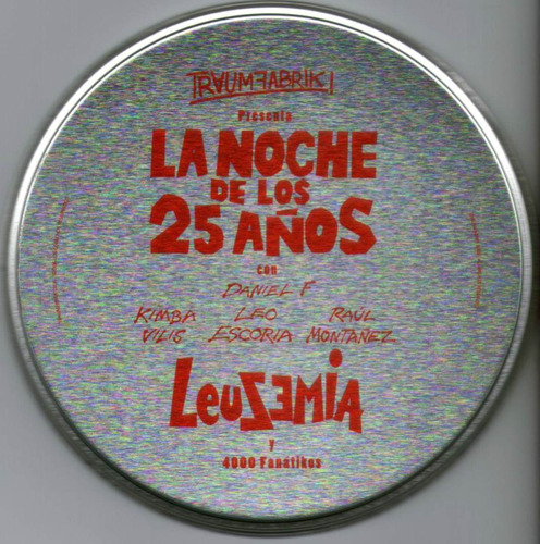 Leuzemia La Noche De Los 25 Años Dvd Nuevo Y Sellado Cdm