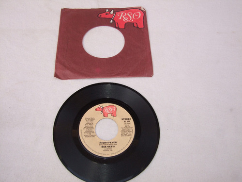 Disco Acetato 45 Bee Gees Night Fever 1977