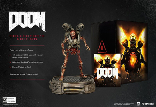 Doom: Collector's Edition Figura Com Defeito - Xbox One