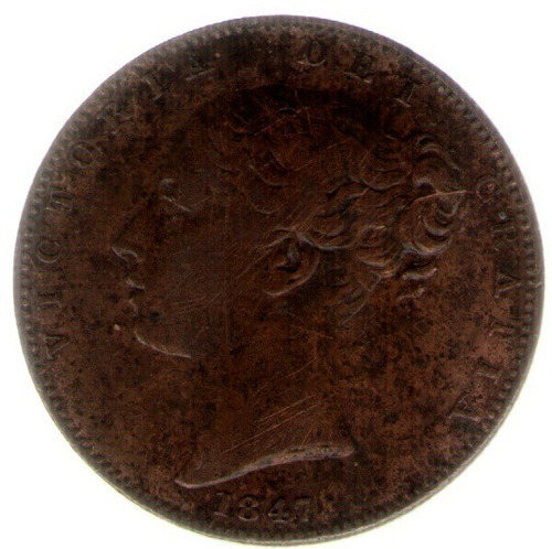 Gran Bretaña Farthing 1847 Mb