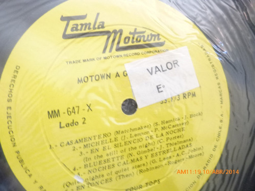 Vinilo Lp De Motown A Go Go N°4 4 Tops (xx650 (Usado)