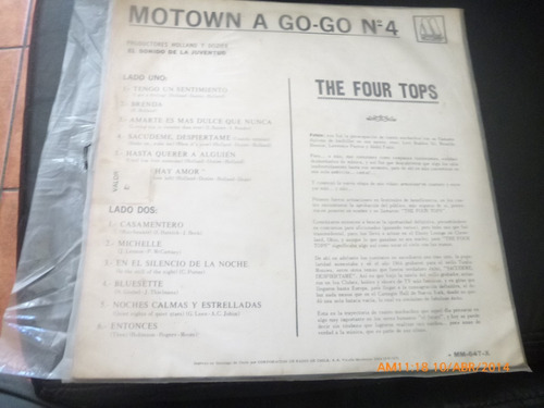 Vinilo Lp De Motown A Go Go N°4 4 Tops (xx650 (Usado)