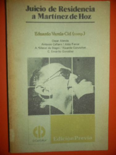 Juicio De Residencia A Martínez De Hoz ¿ Varela-cid Comp.