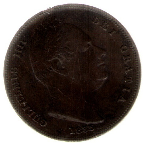 Gran Bretaña Farthing 1835 Mb+ (rayitas)