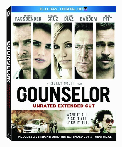 Blu Ray The Counselor Scott Pitt Bardem 