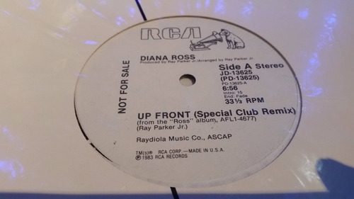 Diana Ross Up Front Vinilo Maxi Promo Extended Usa 1983