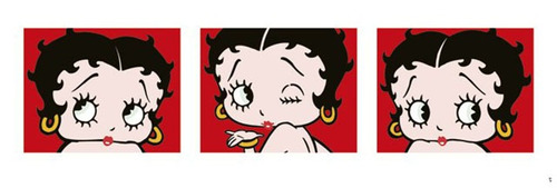 Poster Importado De Betty Boop - Triptico - 30 X 90 Cm
